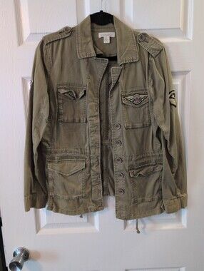 Forever 21 Olive Green Military Utility Jacket Size Medium